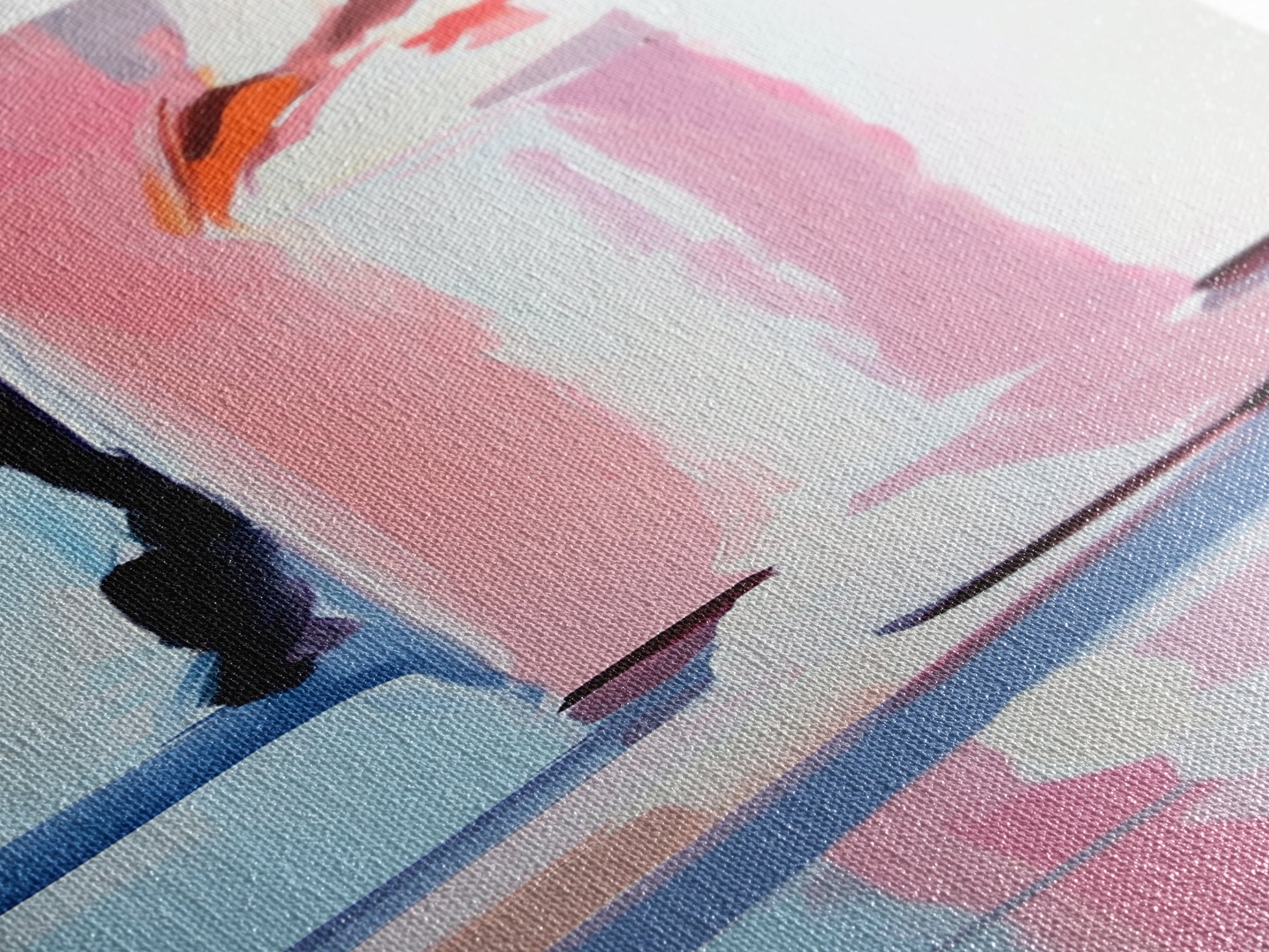 Abstract Chess Piece, Modern Art, Pink and White Decor, Framed Canvas Print, Bold Minimalist, Statement Piece, Office Wall Art