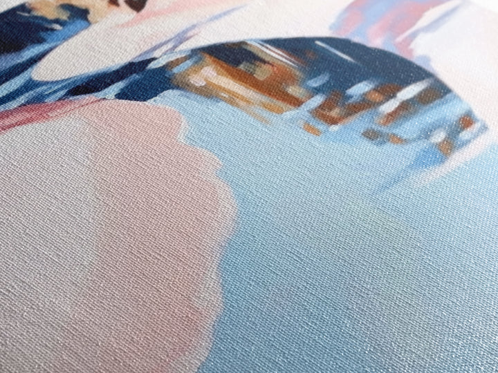 River Reflection, Serene Water Scene, Tranquil Nature Wall Art, Soft Pastel Landscape, Rustic Wilderness Decor, Framed Canvas Print