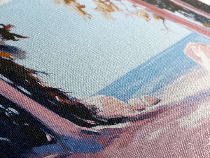 Beach View, Forest Path, Serene, Canvas Print, Coastal Home Decor, Nature Wall Art, Minimalist Art, Bedroom Wall Art, Tranquil Aesthetic