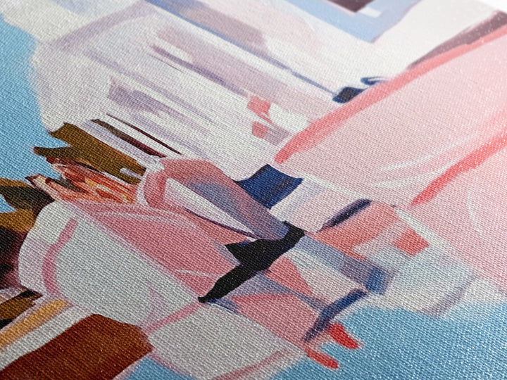 Boats Harbor, Reflection, Canvas Print, Coastal Art, Nautical Wall Art, Minimalist Home Decor, Serene Seascape, Modern Living Room Art