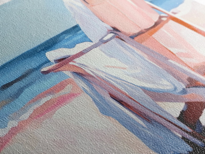 Beach Chair, Ocean View, Coastal Relaxation, Serene Seaside Art, Nautical Home Decor, Pastel Aesthetic, Living Room Wall Art, Canvas Print