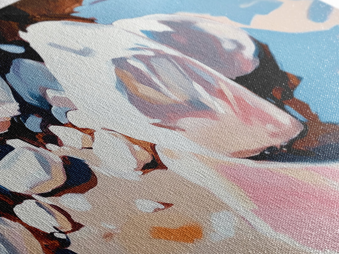 River Stones, Natural Elements, Boho Earthy Decor, Canvas Print, Minimalist Landscape, Zen Inspired Wall Art, Calm and Neutral