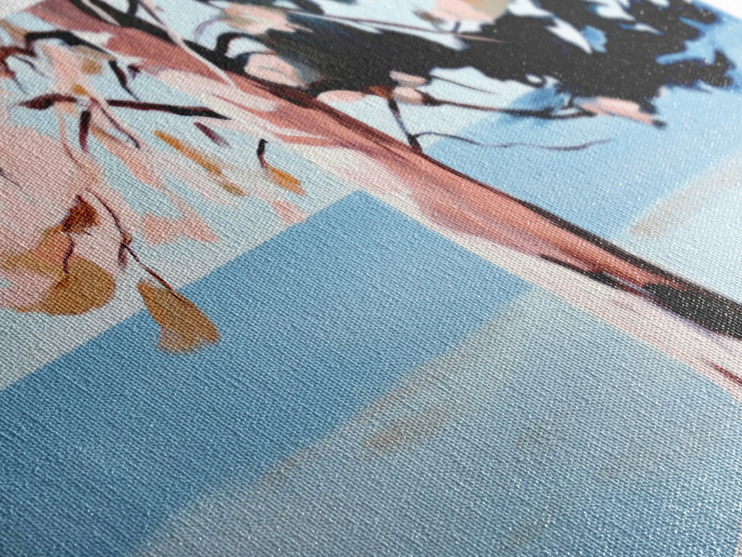 Coastal Tree, Ocean Breeze, Nature Landscape, Serene Scene, Framed Canvas Print, Beach House Wall Art, Relaxing Home Decor, Minimalist