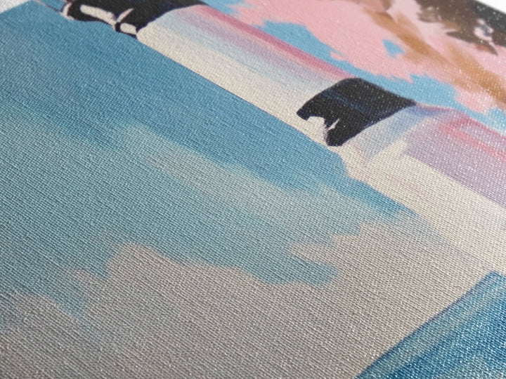 Black and White Lighthouse, Nautical Wall Art, Coastal Decor, Ocean Seascape, Modern Minimalist, Living Room Canvas Print