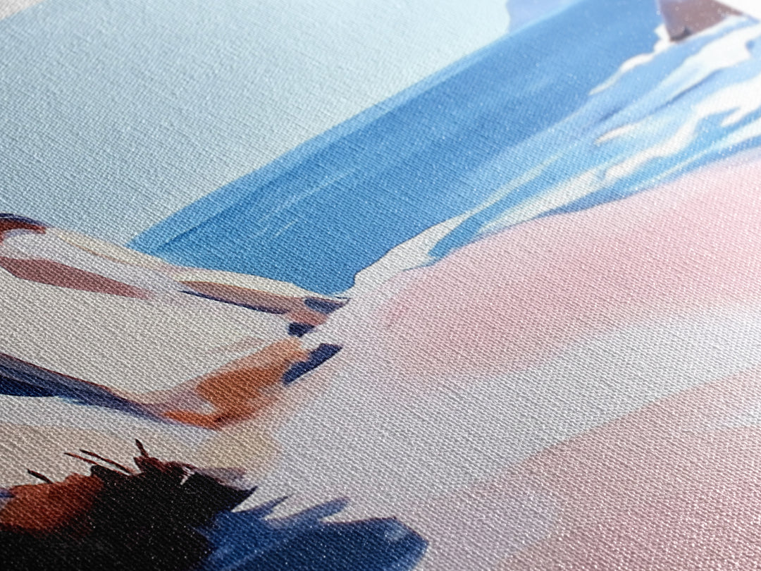 Coastal Escape, Ocean Waves, Seaside Serenity, Framed Canvas Print, Beach House Decor, Minimalist Art, Bedroom Wall Art, Nautical Print