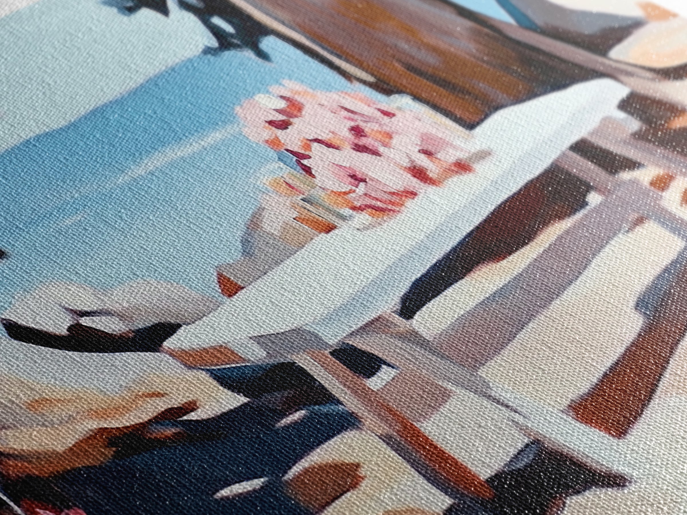 Beach Picnic, Seaside Dining, Summer Wall Art, Framed Canvas Print, Coastal Decor, Relaxing Atmosphere, Kitchen Art, Nautical Aesthetic