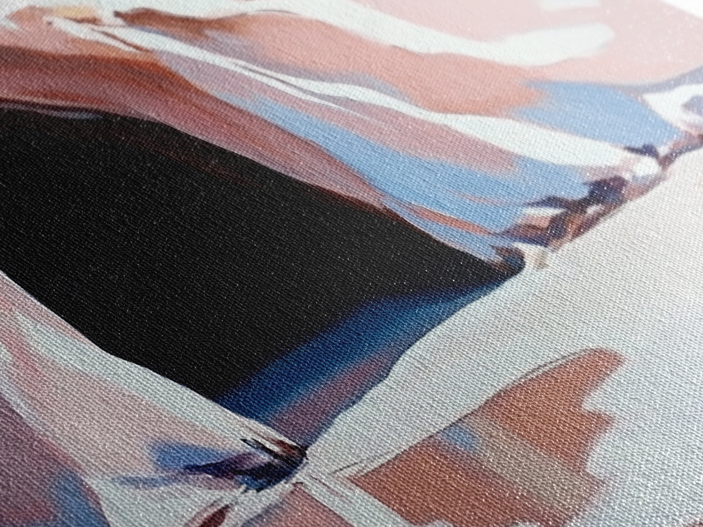 Cave Entrance, Surreal Landscape Art, Abstract Coastal Print, Pink Beige Tones, Nature Inspired, Boho Wall Decor, Framed Canvas Print