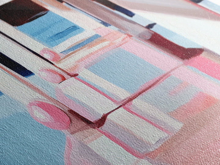 Dockside Reflections, Coastal Living Art, Minimalist Waterscape, Serene Harbor Scene, Nautical Theme, Canvas Print, Office Wall Art