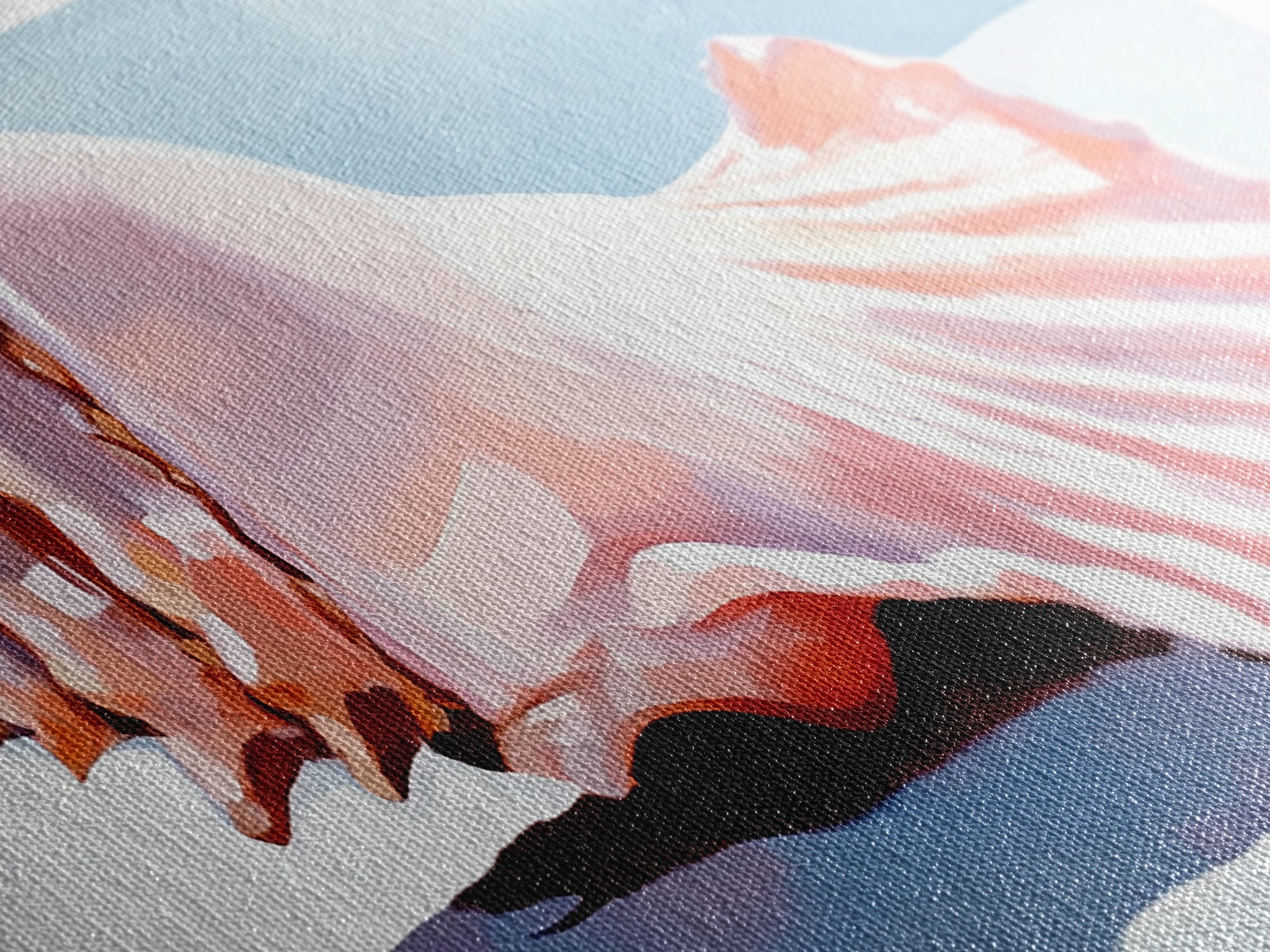 Conch Shell, Beach, Pastel, Framed Canvas Print, Coastal Wall Art, Tropical Decor, Seashell Aesthetic, Living Room Accent Piece