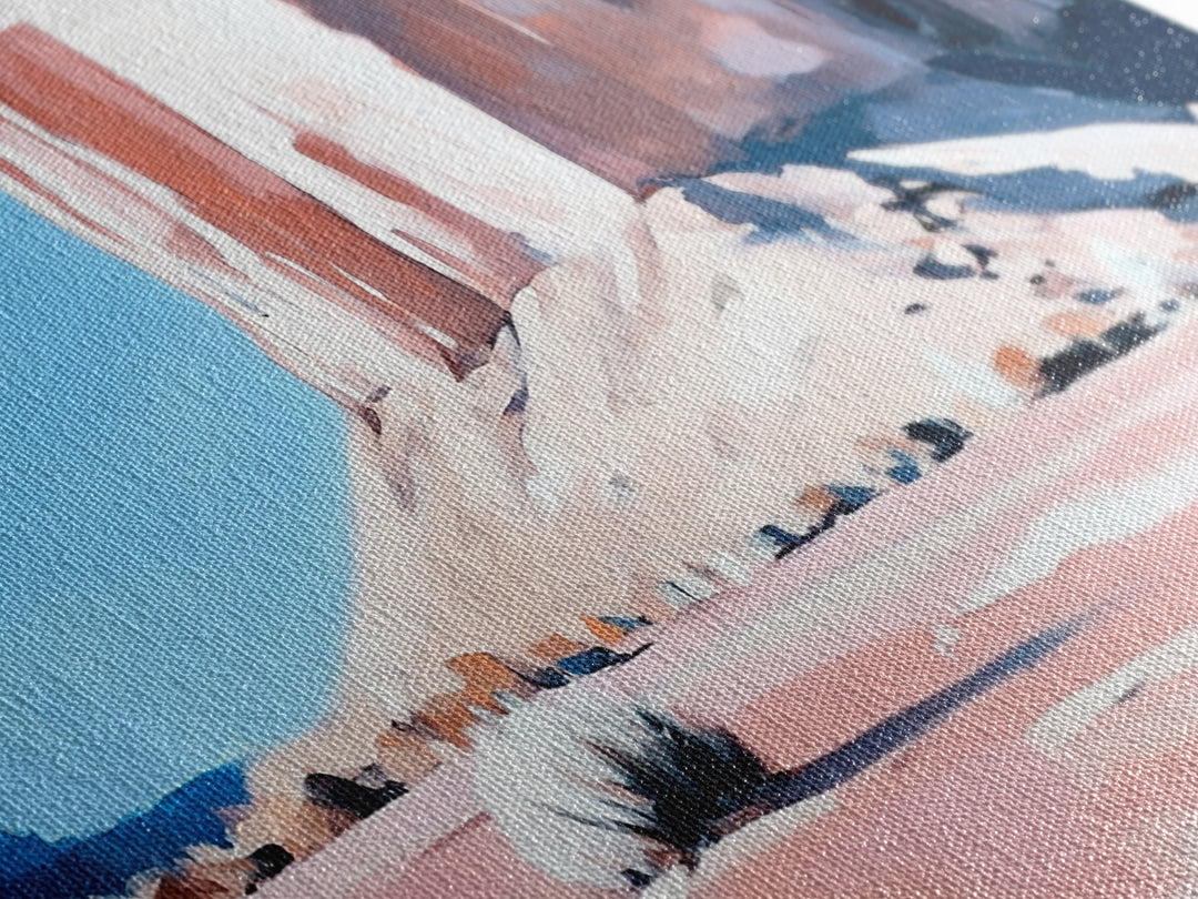 Desert Rock, Monument Valley, Southwestern Art, Minimalist Landscape, Earthy Wall Art, Rustic Home Decor, Framed Canvas Print, Modern Western