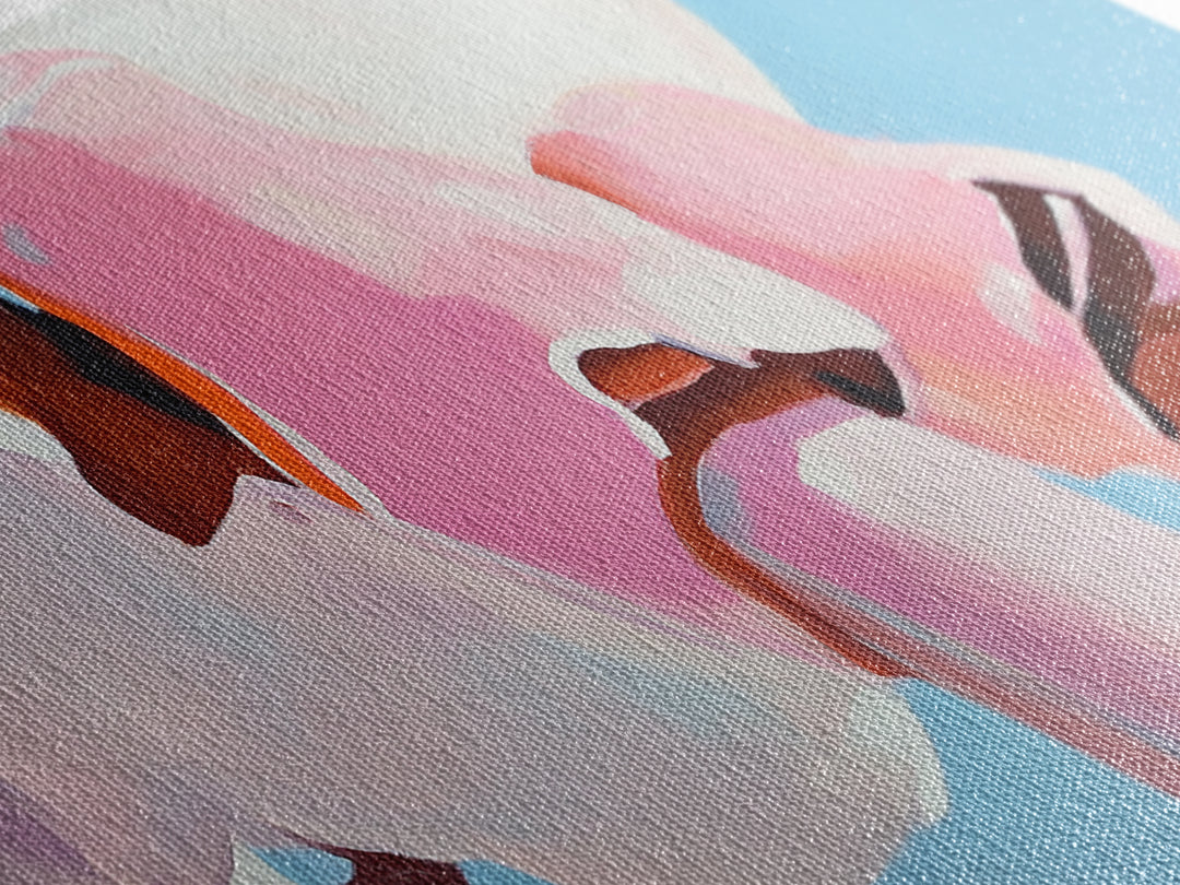 Pink Skull, Contemporary Pop Art, Bold Wall Decor, Cool Living Room Art, Unique Framed Canvas Print, Edgy Aesthetic Artwork