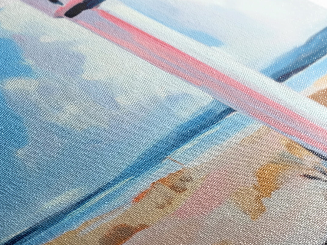 Coastal Lighthouse, Beach Wall Art, Nautical Decor, Ocean Landscape, Seaside Home, Modern Minimalist, Framed Canvas Print