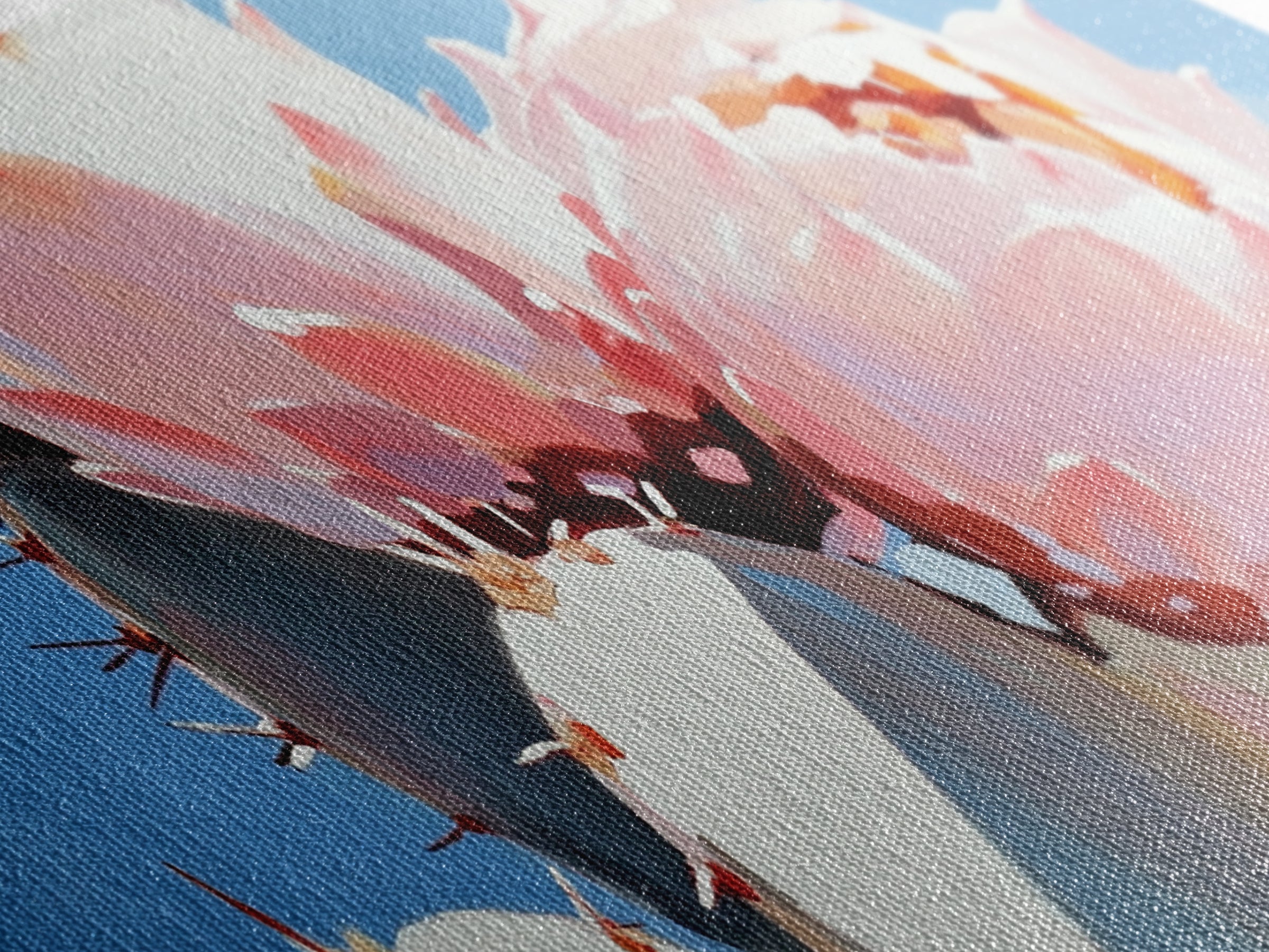 Cactus Blossoms, Desert Botanical Art, Vibrant Succulent, Pink Flowering Cactus, Bohemian Aesthetic, Canvas Print, Living Room