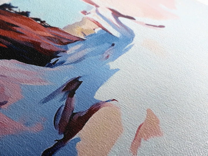 Canyon Landscape, Desert Painting, Western Wall Art, Nature Inspired Decor, Earth Tone Artwork, Framed Canvas Print, Boho Home Aesthetic