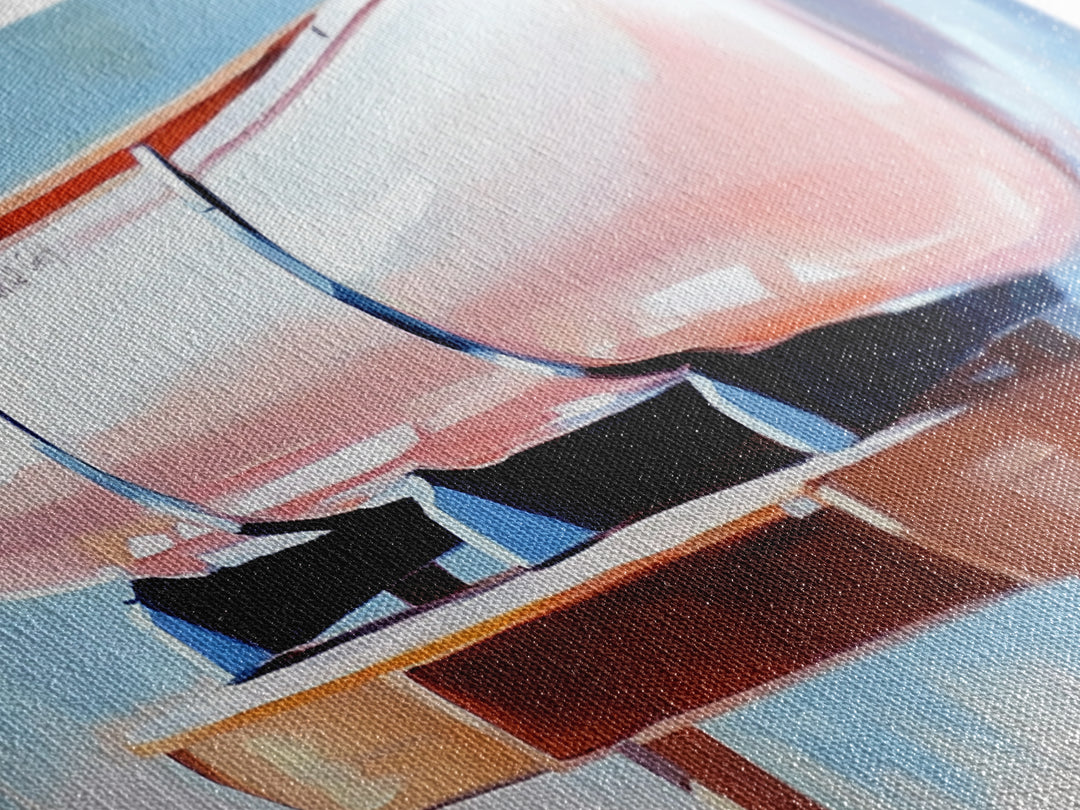 Canoe, Dockside View, Rustic Adventure Art, Cabin Wall Decor, Nature Inspired Aesthetic, Outdoor Enthusiast Gift, Framed Canvas Print