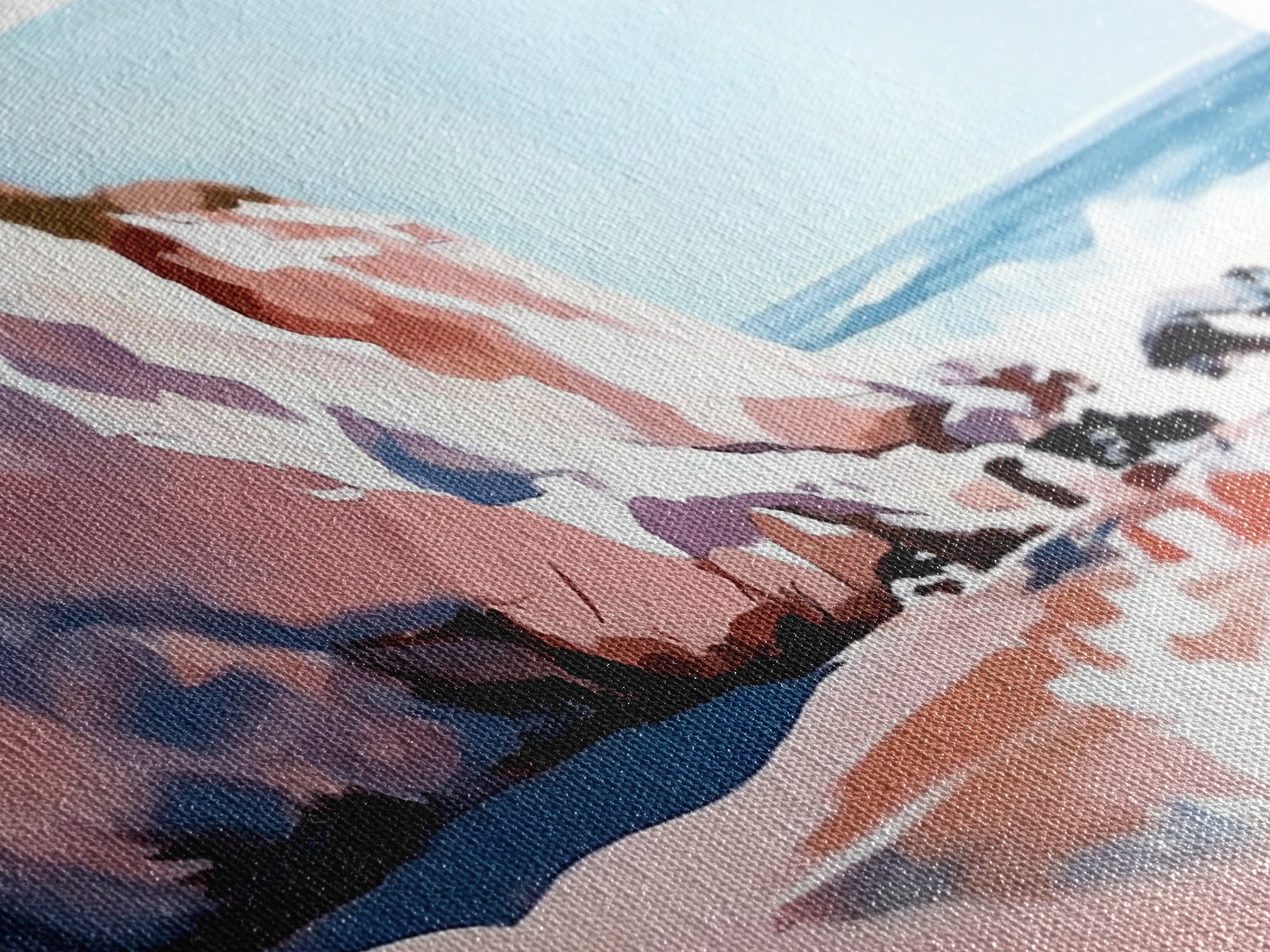 Coastal Cliffs, Ocean Waves, Beach Landscape, Wall Art, Canvas Print, Living Room Art, Modern Seascape, Blue Wall Decor, Nautical Art