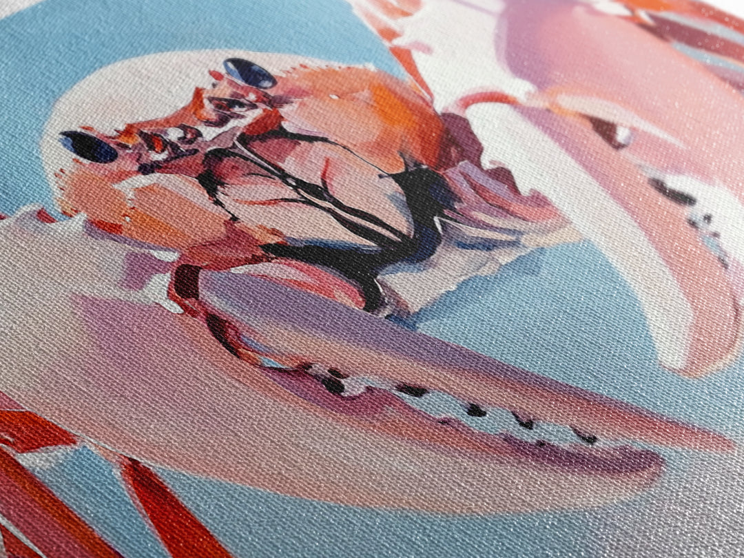 Crab Illustration, Ocean Life, Coastal Kitchen, Beach House Wall Art, Canvas Print, Nautical Artwork, Seaside Aesthetic, Marine Art
