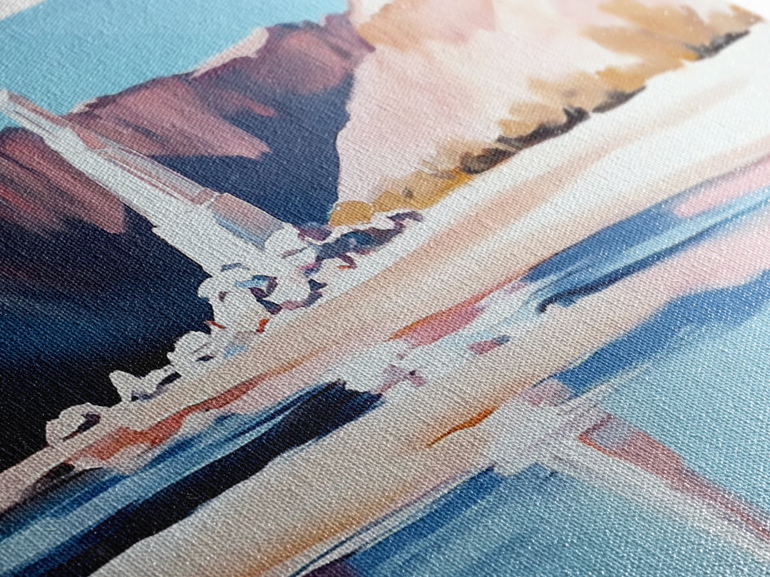 Desert Monument, Canyon Reflection, Southwest Landscape, Framed Canvas Print, Western Art, Rustic Home Decor, Nature Wall Art, Earthy Tones