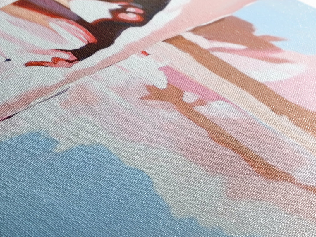 Barefoot Reflection, Sunlit Serenity, Beachside Calm, Framed Canvas Print, Coastal Home Decor, Ocean Art, Dreamy Seascape, Minimalist Aesthetic