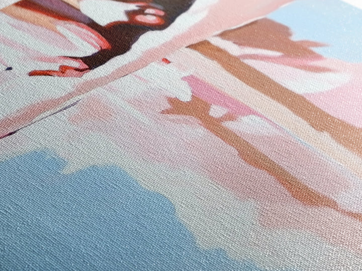 Barefoot Reflection, Sunlit Serenity, Beachside Calm, Framed Canvas Print, Coastal Home Decor, Ocean Art, Dreamy Seascape, Minimalist Aesthetic