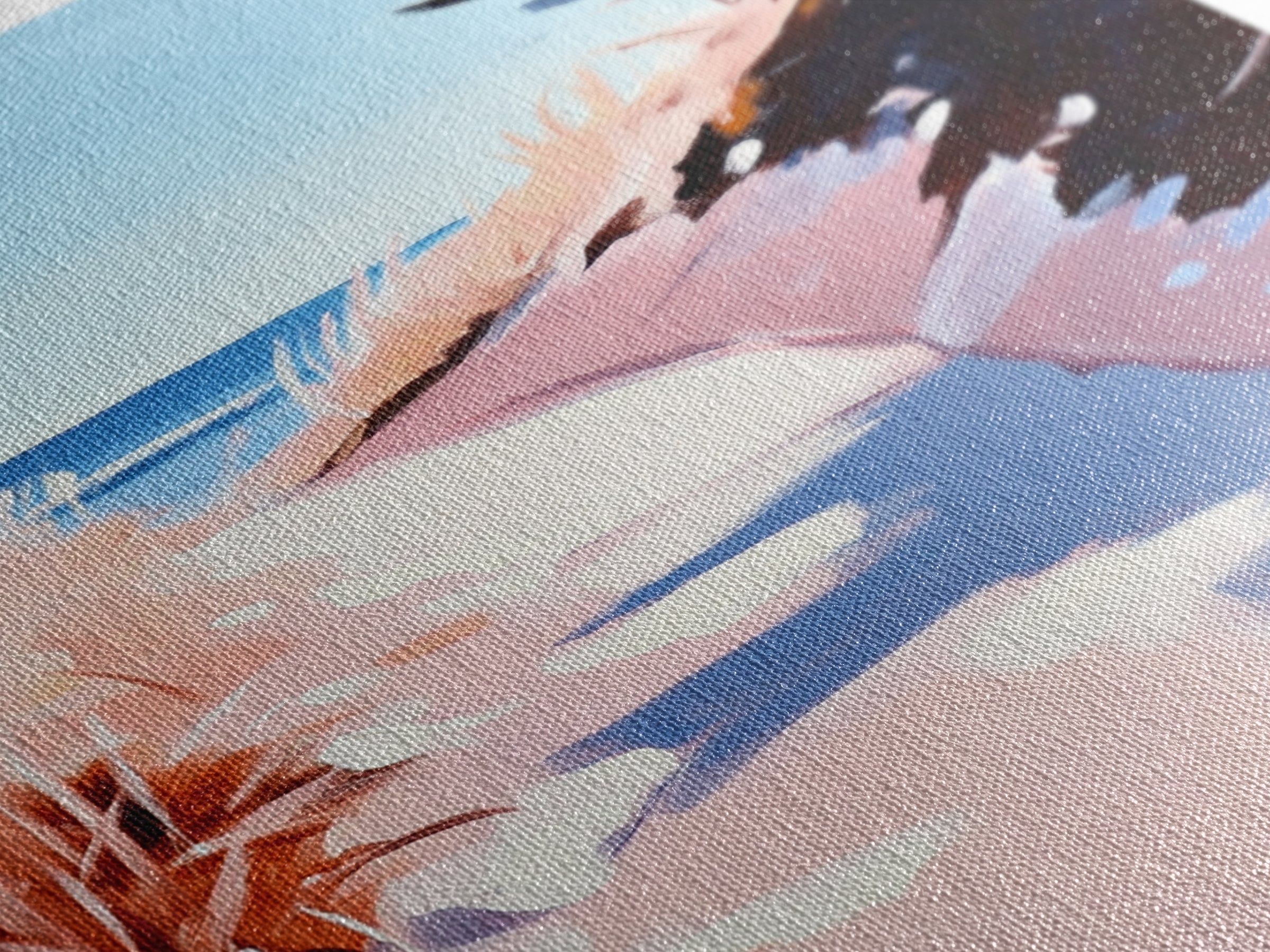 Coastal Dunes, Seaside Pathway, Beach Grass, Tranquil Nature Scene, Canvas Print, Living Room Wall Art, Soft Pastel Landscape