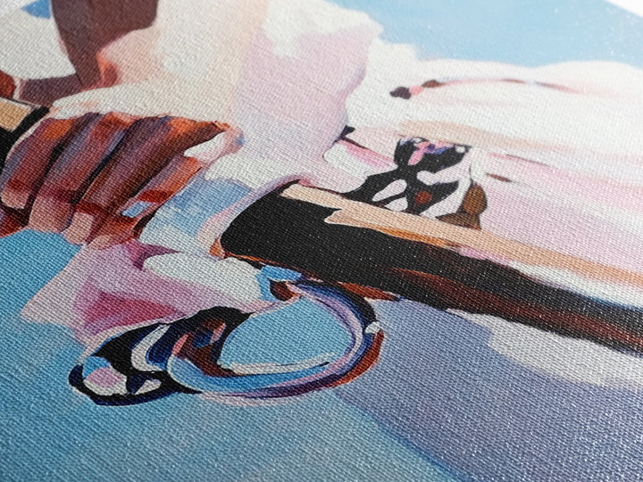 Rowing Oars, Nautical Art, Coastal Home Decor, Ocean Wall Art, Framed Canvas Print, Minimalist Seascape, Beach House Art, Modern Print