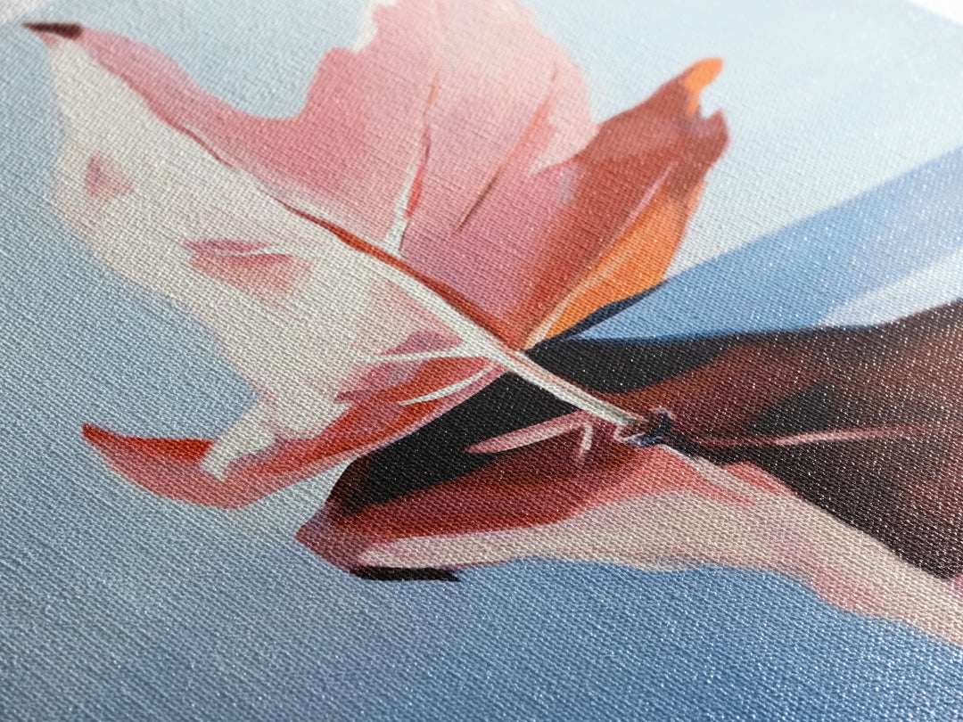 Autumn Leaf, Fall Reflection, Nature Art, Seasonal Wall Decor, Framed Canvas Print, Fall Art, Living Room Print, Cozy Wall Art