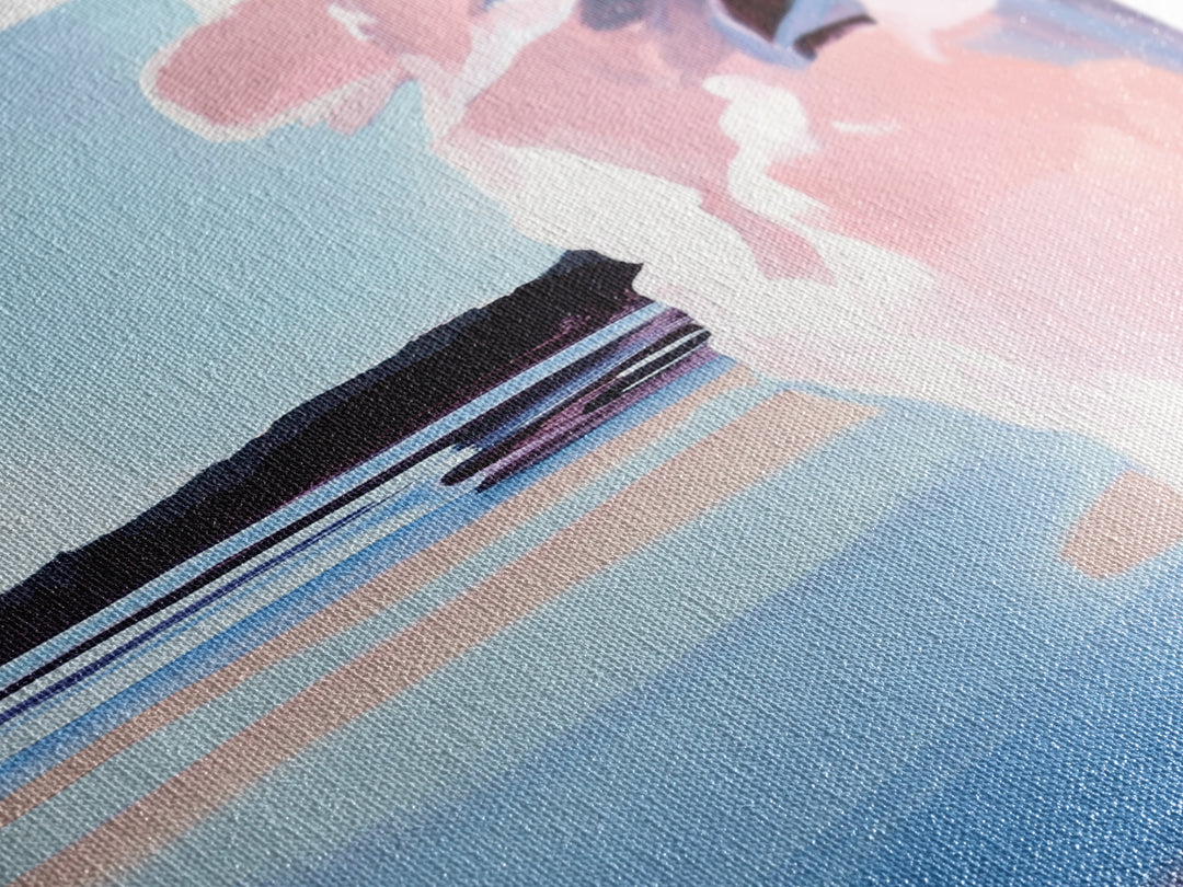 Beach Cliff, Coastal Landscape, Seascape Painting, Canvas Print, Modern Wall Art, Ocean Decor, Minimalist Art, Living Room Wall Art