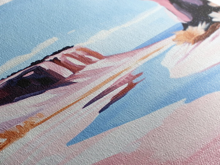 Desert Canyon, Western Landscape Art, Earthy Tones, Minimalist Decor, Scenic Painting, Nature Lover Gift, Framed Canvas Print, Wall Art