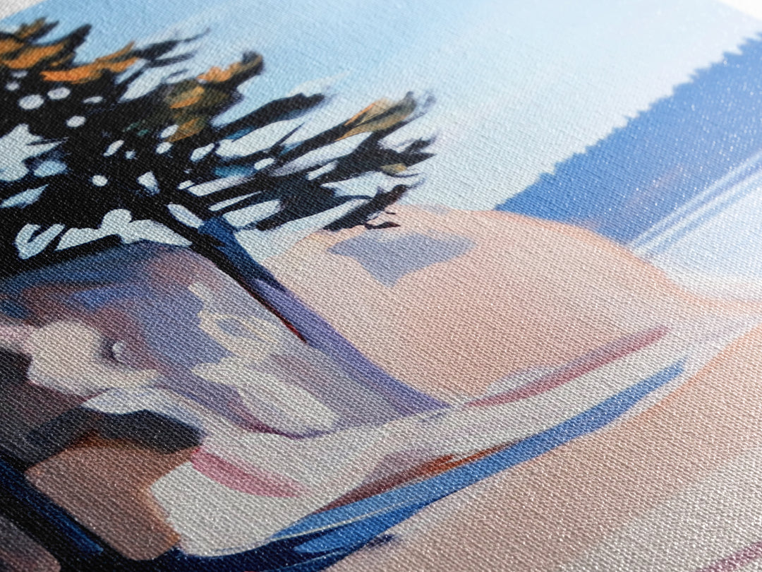 Cliffside View, Coastal Landscape Art, Ocean Breeze, Boho Wall Decor, Minimalist Painting, Relaxing Home Art, Framed Canvas Print, Scenic