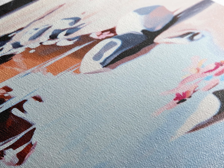 River Rock Art, Abstract Water Reflection, Serene Nature Print, Framed Canvas Print, Boho Landscape, Minimalist Decor, Living Room Art