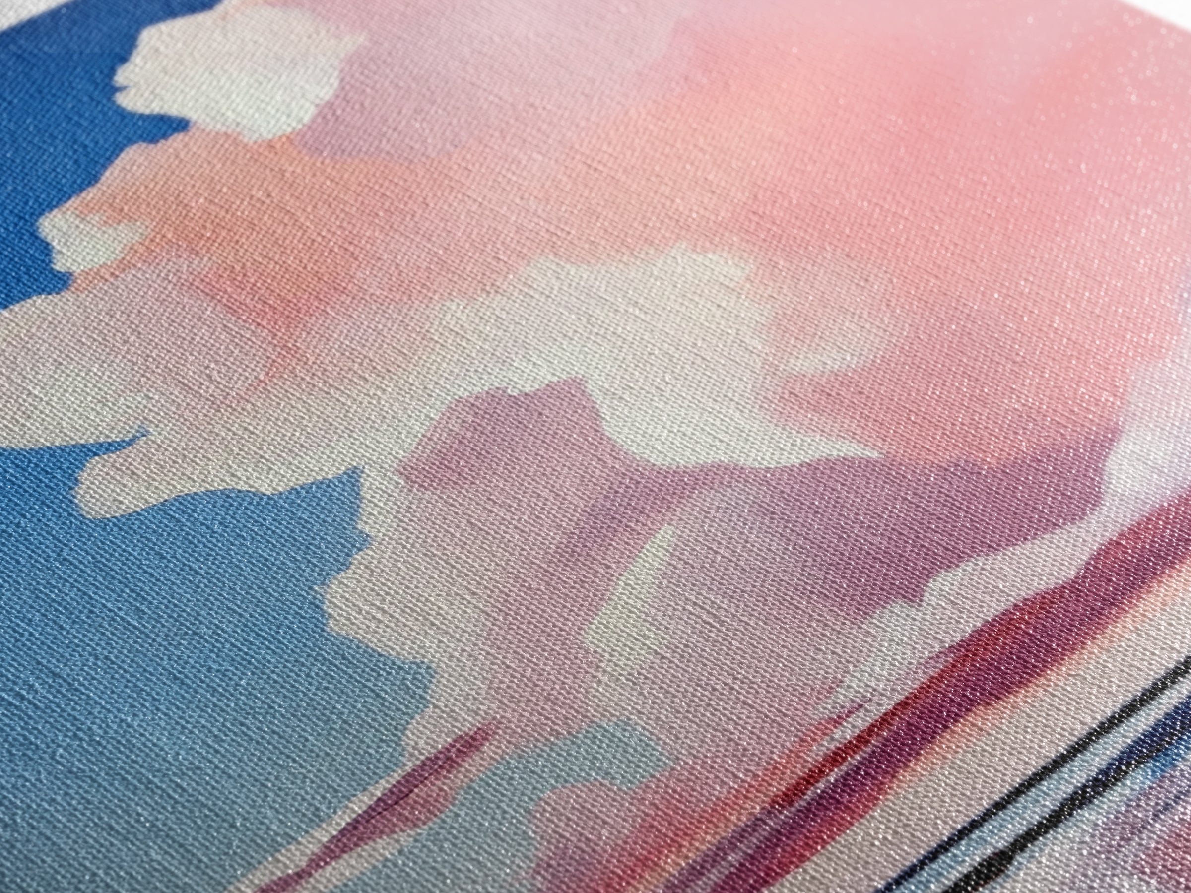 Cloudscape, Sky Painting, Dreamy Wall Art, Minimalist Home Decor, Pastel Sky, Framed Canvas Print, Sunset Clouds, Serene Aesthetic