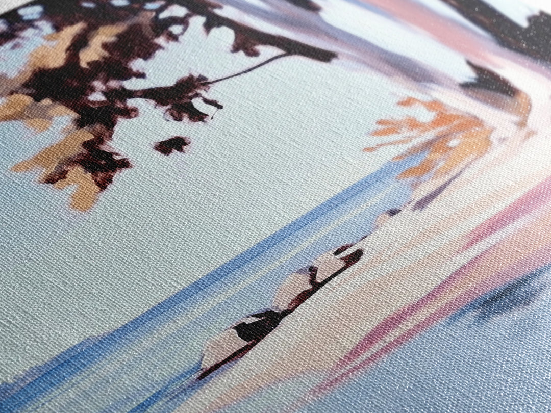 Coastal Serenity, Beach Landscape, Blue Ocean, Framed Canvas Print, Minimalist Wall Art, Modern Decor, Living Room Art, Ocean Scene