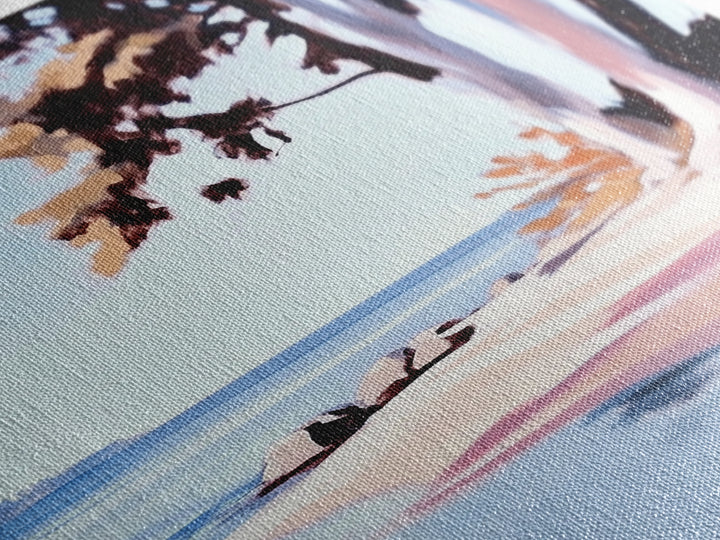 Coastal Serenity, Beach Landscape, Blue Ocean, Framed Canvas Print, Minimalist Wall Art, Modern Decor, Living Room Art, Ocean Scene