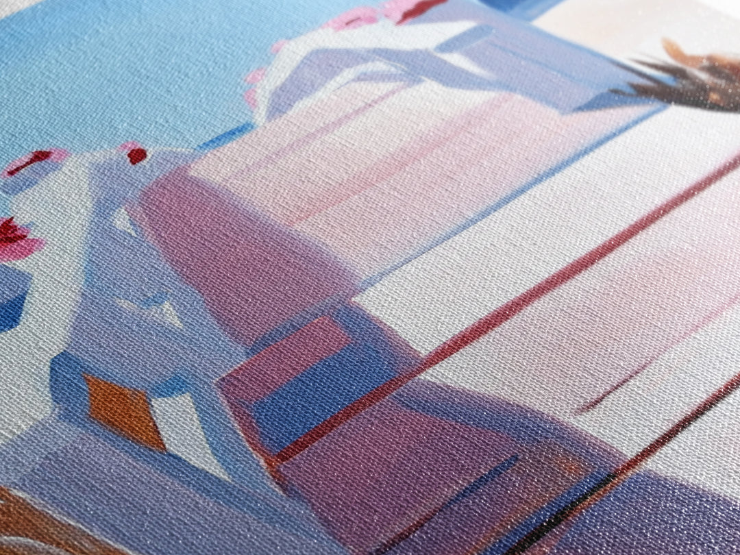 Boardwalk, Beach Print, Coastal Wall Art, Framed Canvas Print, Nautical Aesthetic, Minimalist Ocean Scene, Relaxing Artwork