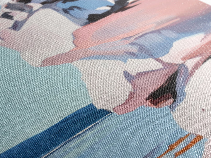 Coastal Cliffs, Ocean Wall Art, Beach House Decor, Abstract Seascape, Modern Coastal, Framed Canvas Print, Nautical Wall Art