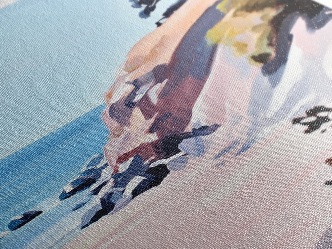 Coastal Cliffs, Ocean View, Seascape, Canvas Print, Beach Wall Art, Modern Home Decor, Minimalist Artwork, Bedroom Wall Art