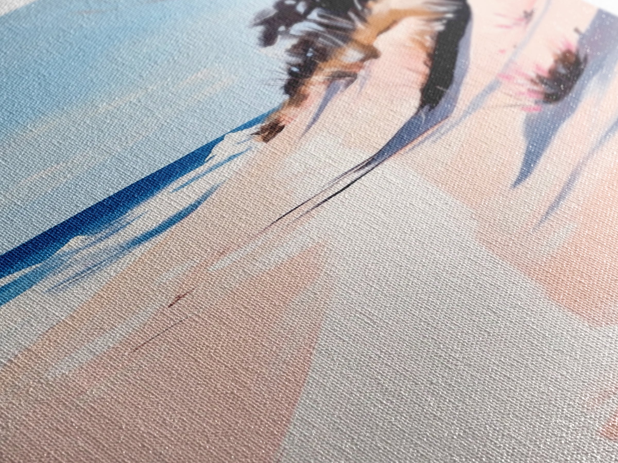 Beach Path, Coastal Art, Modern Seascape, Framed Canvas Print, Ocean Wall Art, Minimalist Beach Painting, Bedroom Wall Decor