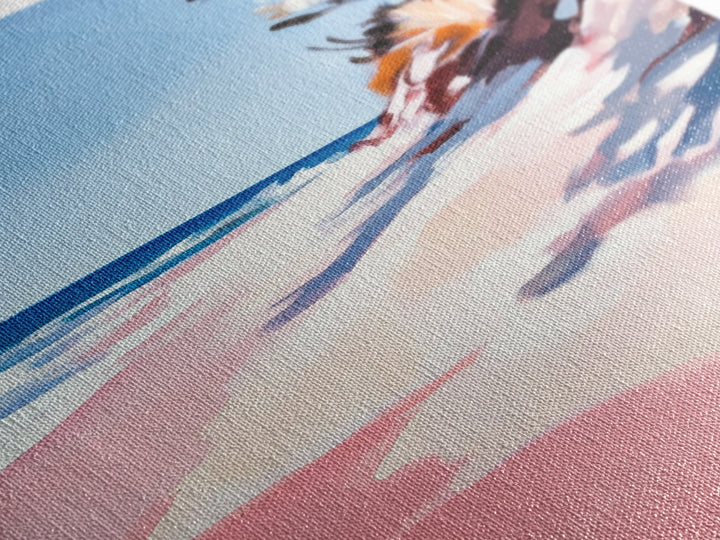 Coastal Waves, Summer Beach Art, Ocean Seascape Painting, Framed Canvas Print, Nautical Wall Art, Living Room Decor, Beach House Artwork