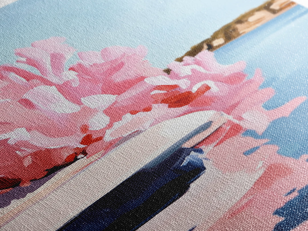 Boat Reflection, Nautical Wall Art, Ocean Painting, Framed Canvas Print, Coastal Living Decor, Modern Seascape, Beach House Artwork