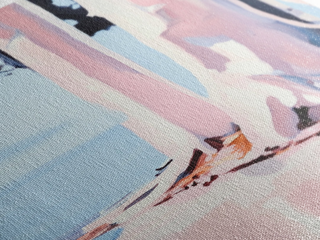 Birch Trees, Modern Forest Art, Minimalist Nature Painting, Cozy Cabin Wall Decor, Framed Canvas Print, Scandinavian Home Aesthetic