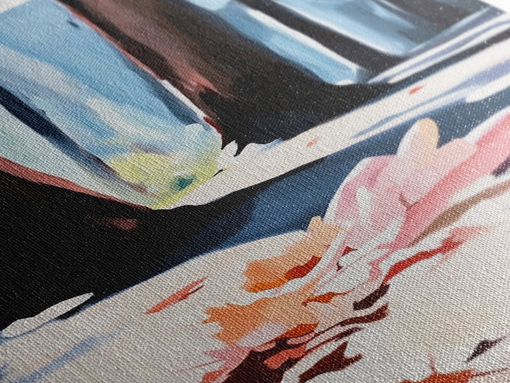 Autumn Forest, Fall Leaves, Cozy Aesthetic, Seasonal Art, Rustic Decor, Warm Tones, Nature Painting, Canvas Print, Living Room Wall Art