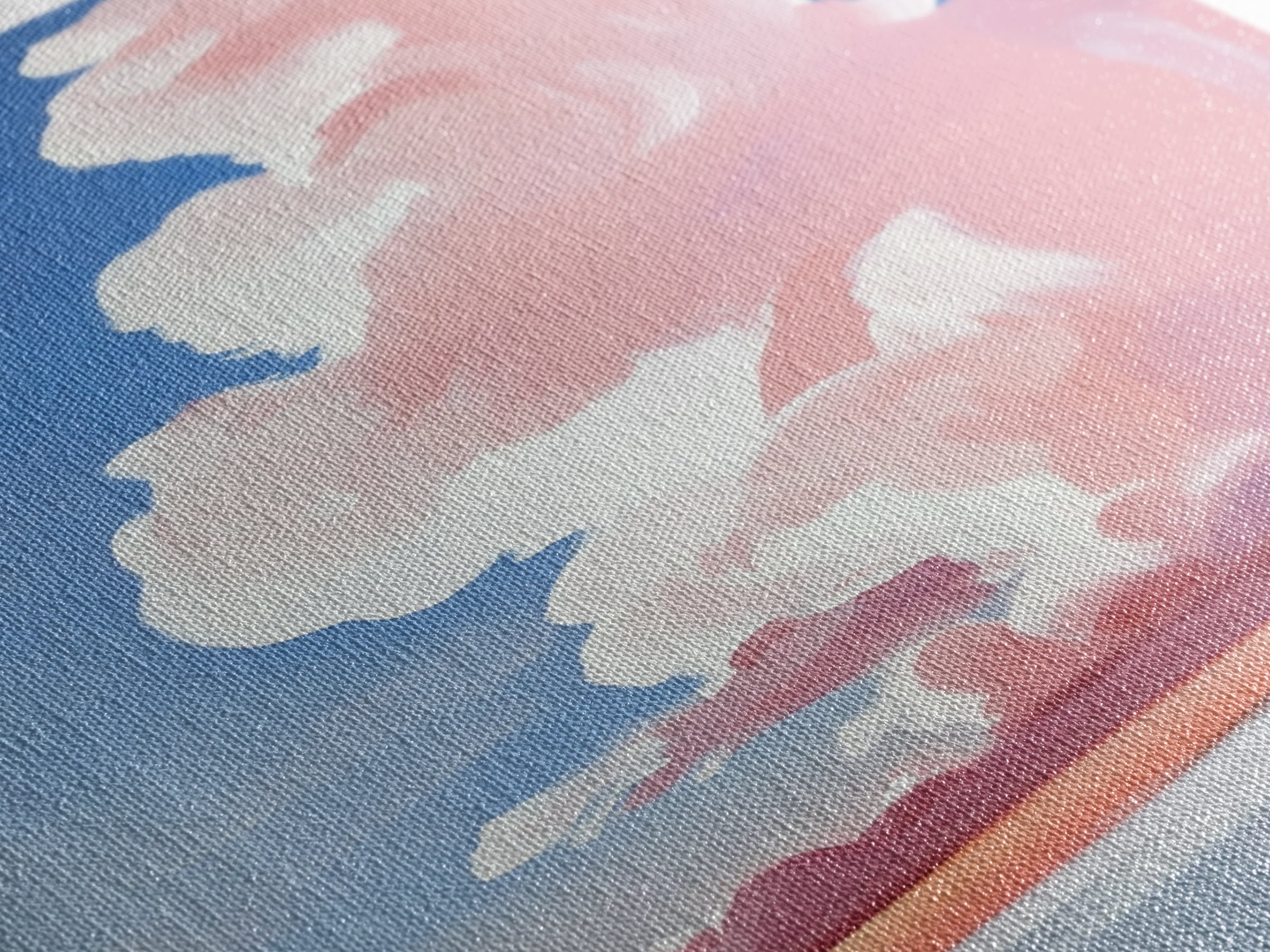 Pink Clouds, Sunset Sky, Dreamy Wall Art, Romantic Painting, Pastel Decor, Soft Aesthetic, Nature Inspired, Canvas Print, Bedroom Art