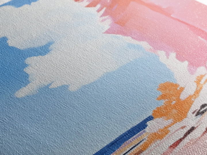 Canyon Landscape, Desert Wall Art, Warm Earth Tone Painting, Western Home Decor, Framed Canvas Print, Modern Rustic Wall Art