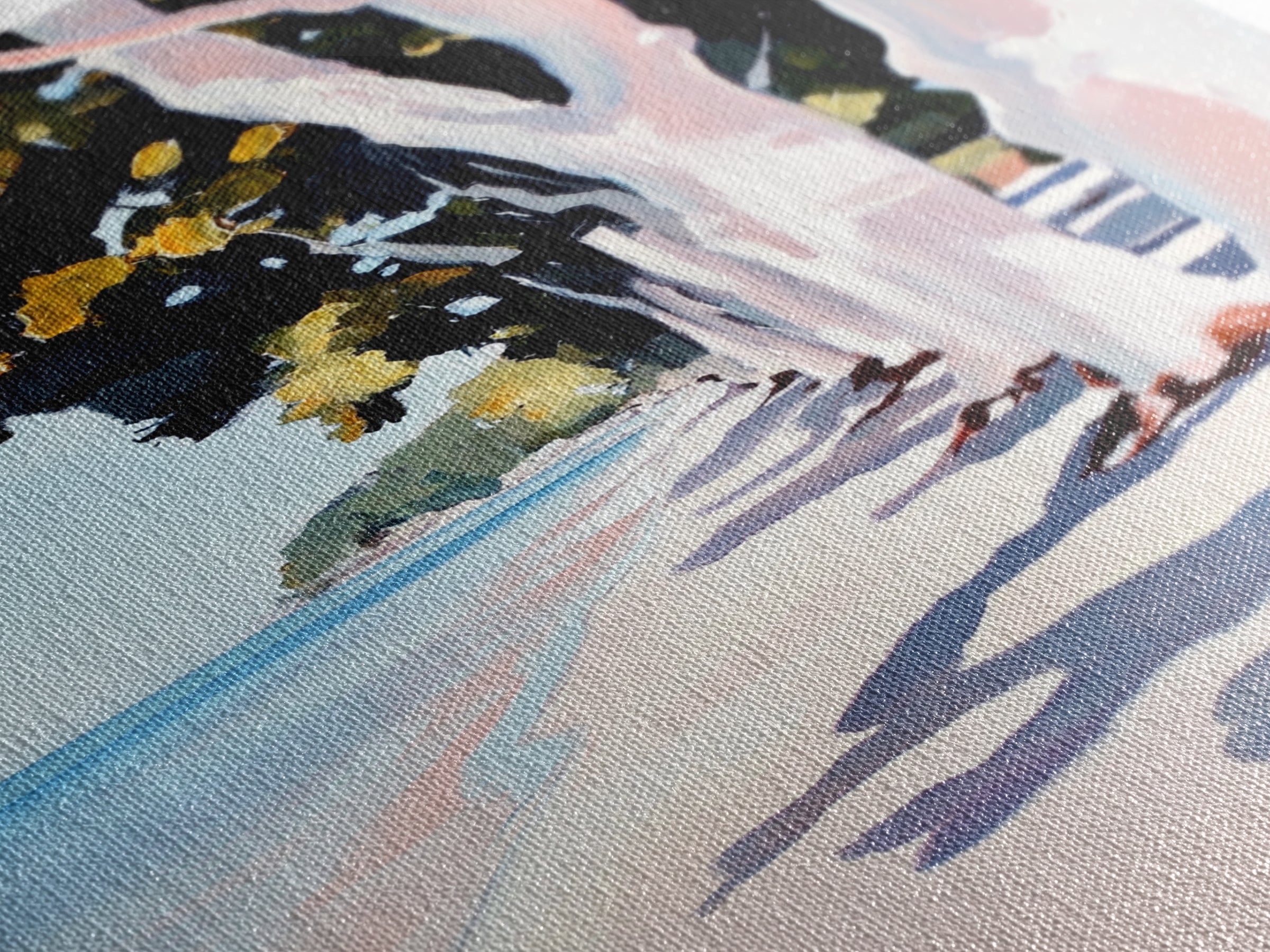 Coastal, Beach Path, Tree Lined, Framed Canvas Print, Ocean View Wall Art, Relaxing Home Decor, Seaside Landscape, Nautical Aesthetic