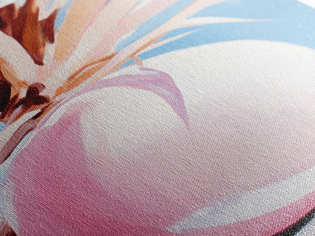 Desert, Palm Tree, Abstract, Framed Canvas Print, Earthy Tones Wall Art, Modern Southwest Decor, Stylish Living Room Art, Trendy Design