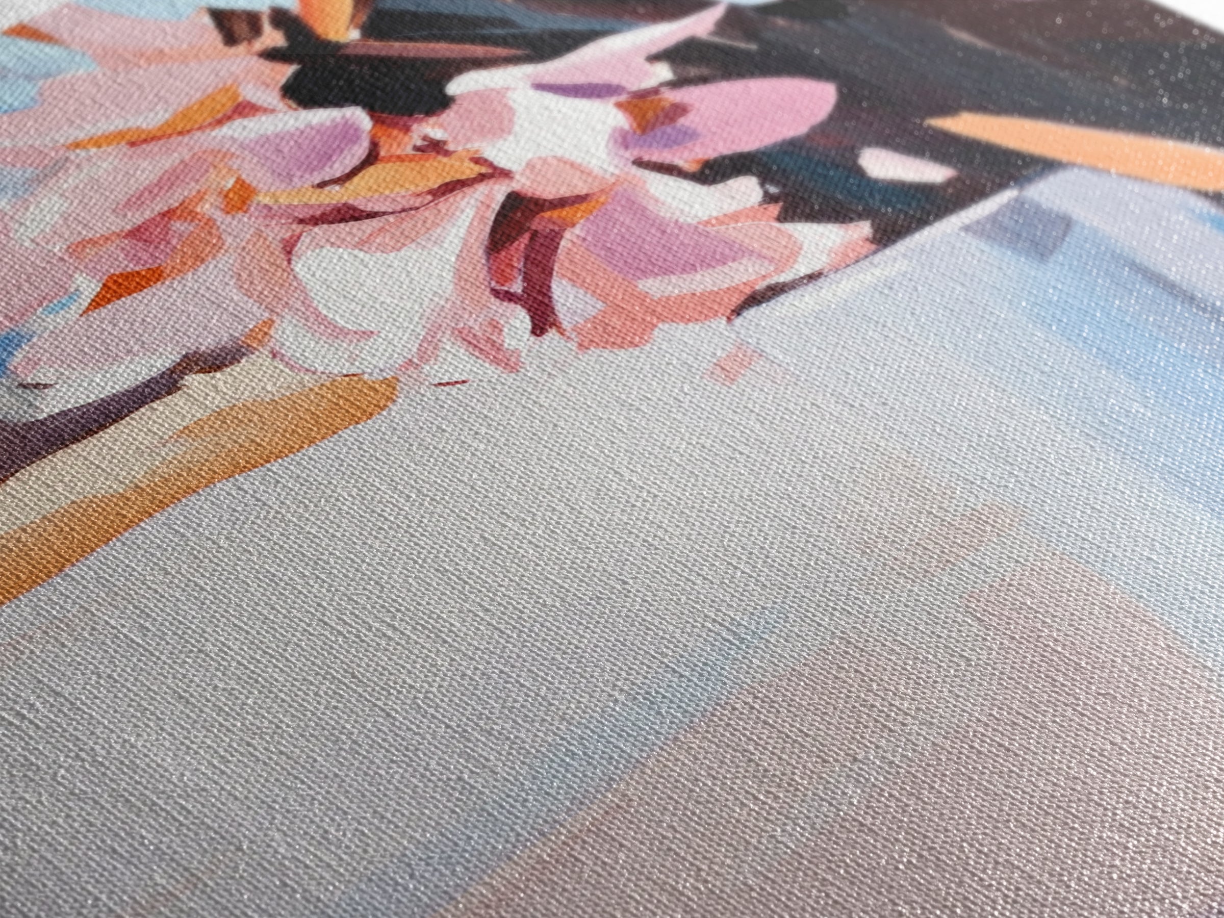 Beach Vase, Coastal Florals, Ocean Breeze, Relaxing Summer Art, Minimalist Aesthetic, Pastel Painting, Living Room Art, Canvas Print