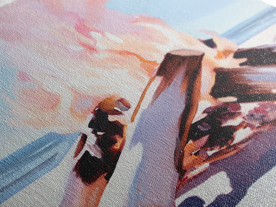 Beach Bonfire, Cozy Fire, Coastal Scene, Canvas Print, Warm Tones, Nautical Decor, Living Room Wall Art, Relaxing Nature Aesthetic