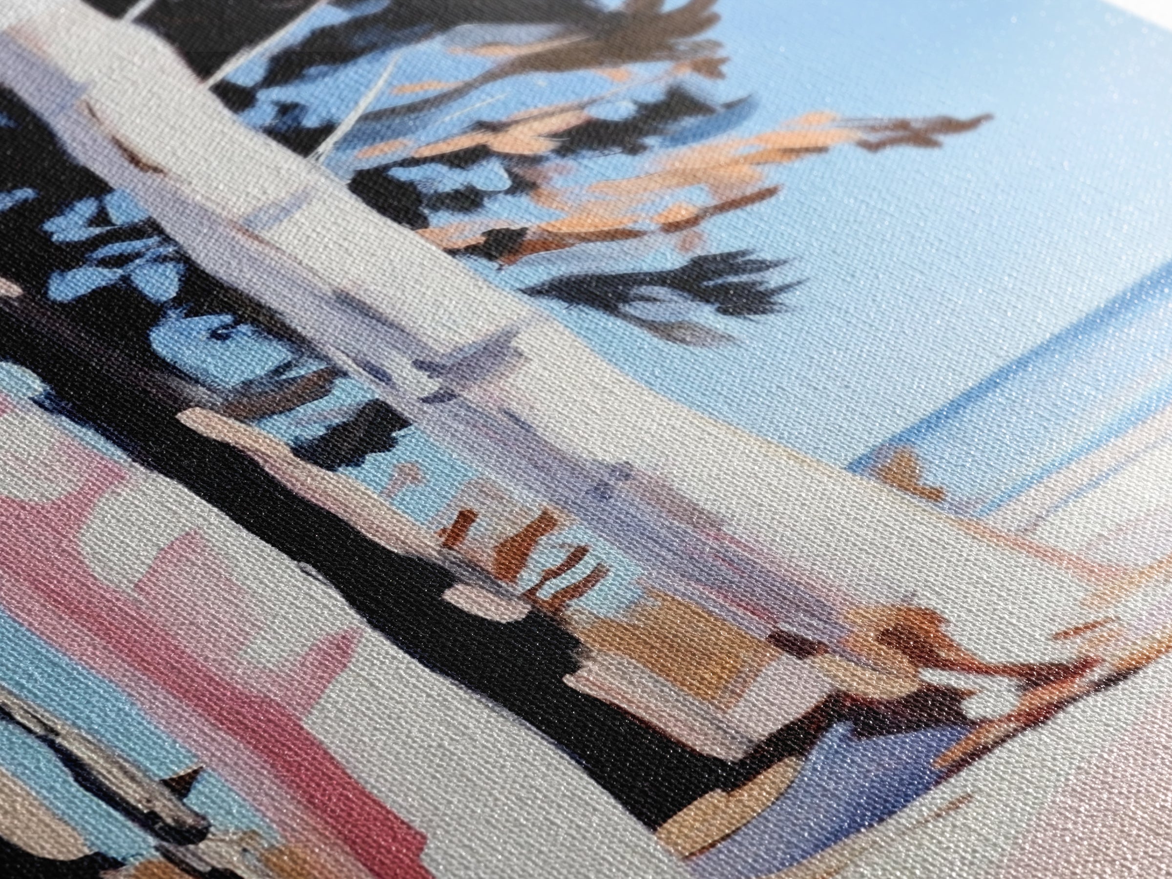 Birch Trees, Lakeside Forest Art, Nature Landscape Print, Framed Canvas Print, Rustic Cabin Decor, Modern Minimalist Wall Art