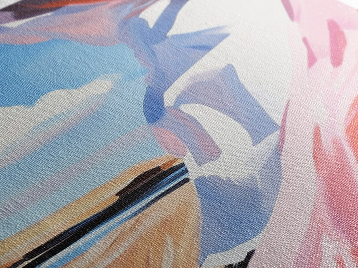 Coastal Breeze, Flowing Dress, Beach Aesthetic, Minimalist Art, Modern Home Decor, Living Room Wall Art, Framed Canvas Print